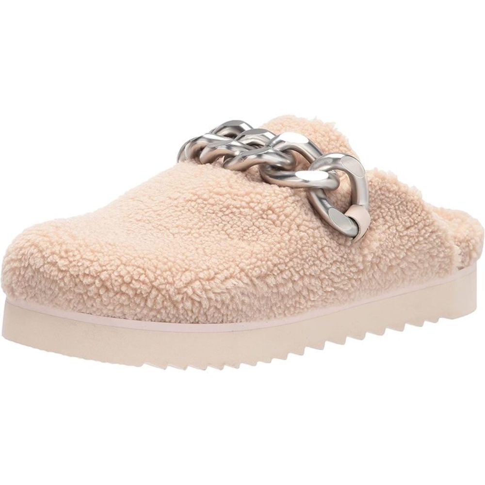 ASH Women's Ghost Fur Mule, Ivory/Shell, 6
